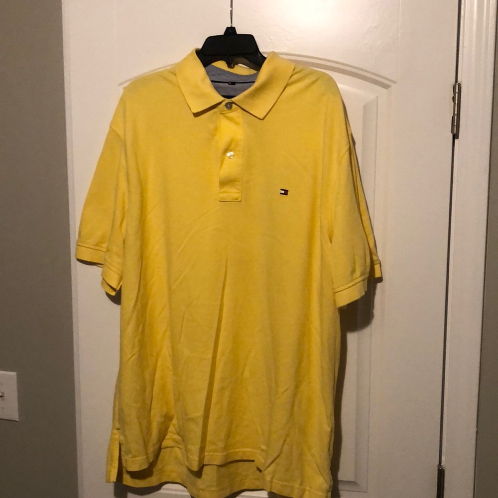 Yellow tommy 2XLT polo shirt